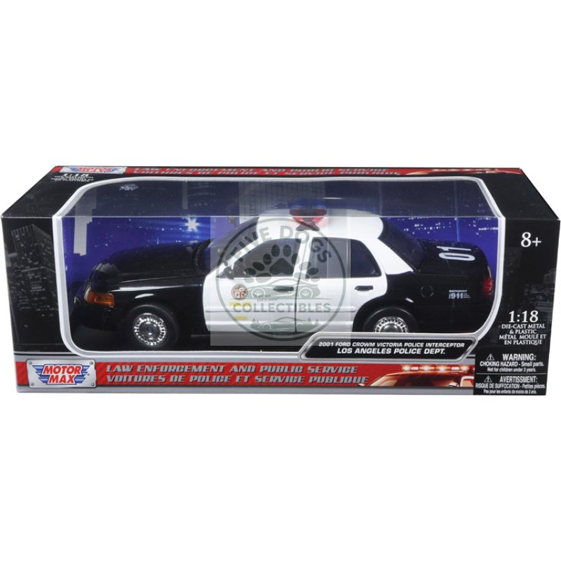 2001 ford crown victoria los angeles police department lapd car 1/18 diecast car model by motormax