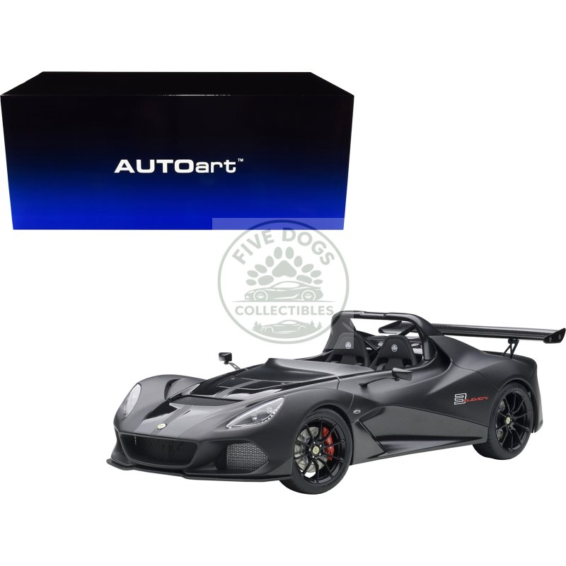 lotus 3 eleven matt black with gloss black accents 1/18 model car by autoart