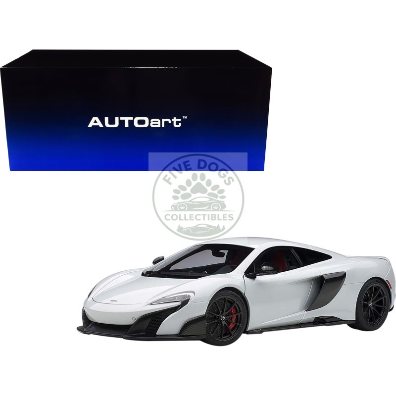 mclaren 675lt silica white 1/18 model car by autoart