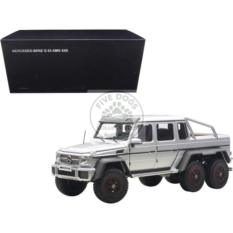 mercedes g63 amg 6x6 silver 1/18 model car by autoart