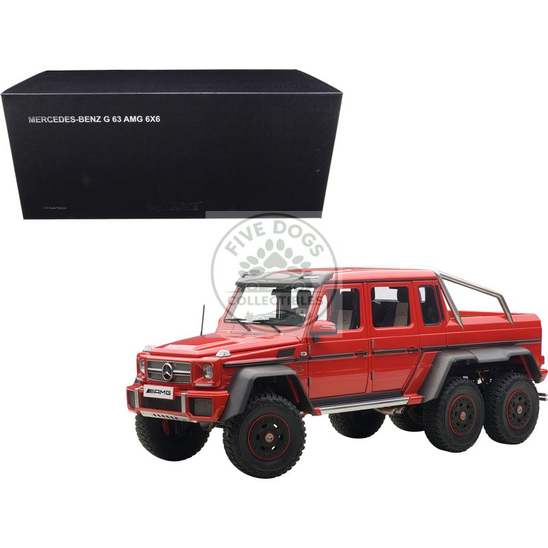 mercedes g63 amg 6x6 red 1/18 model car by autoart