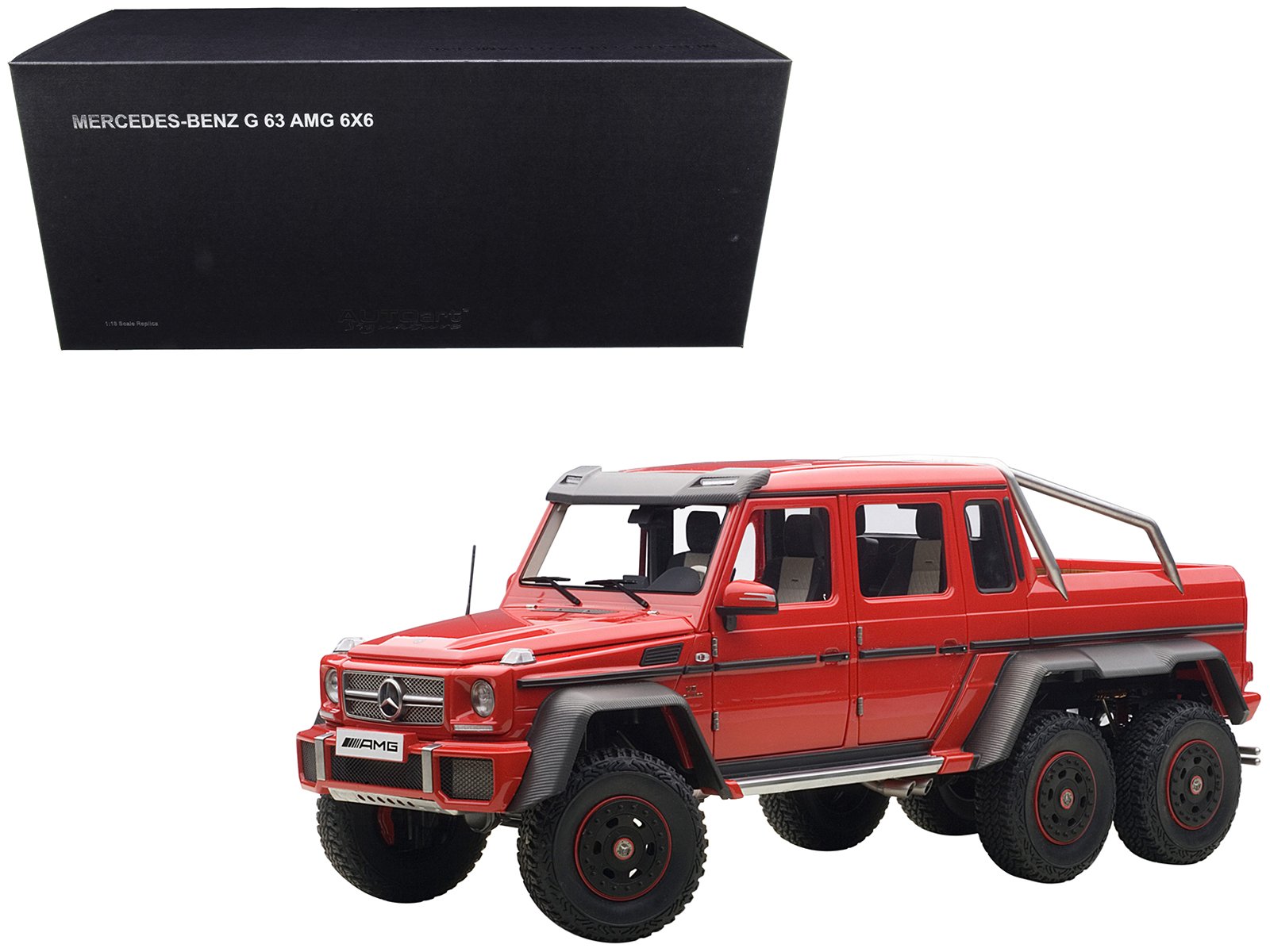 mercedes g63 amg 6x6 red 1/18 model car by autoart mercedes g63 amg 6x6 red 1/18 model car by autoart