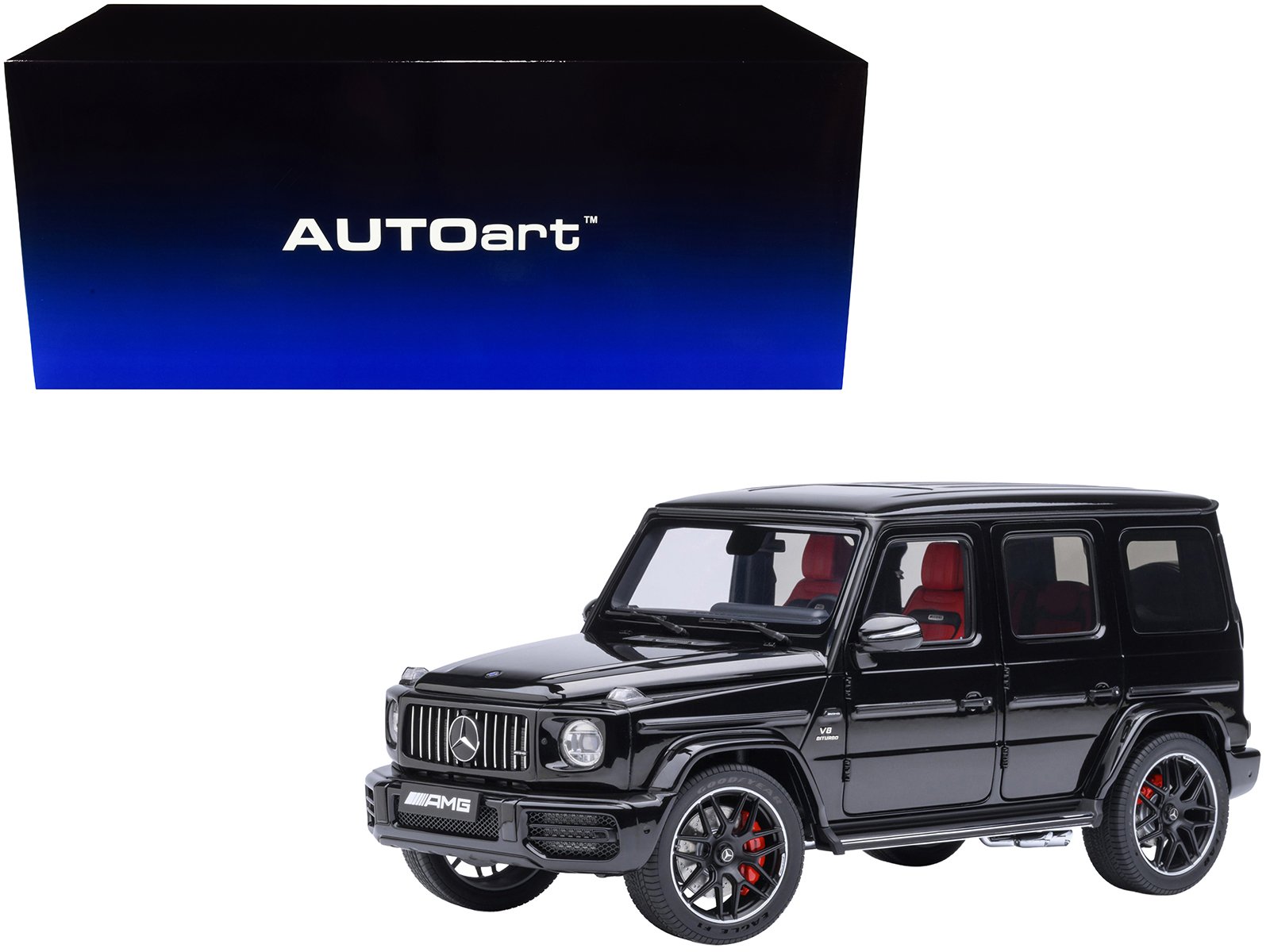 2019 mercedes benz amg g63 black with red interior 1/18 model car by autoart 2019 mercedes benz amg g63 black with red interior 1/18 model car by autoart