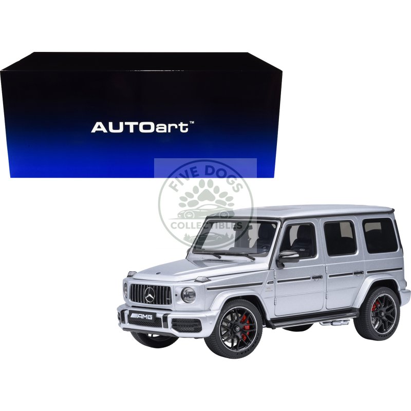 2019 mercedes benz amg g63 iridium silver metallic 1/18 model car by autoart