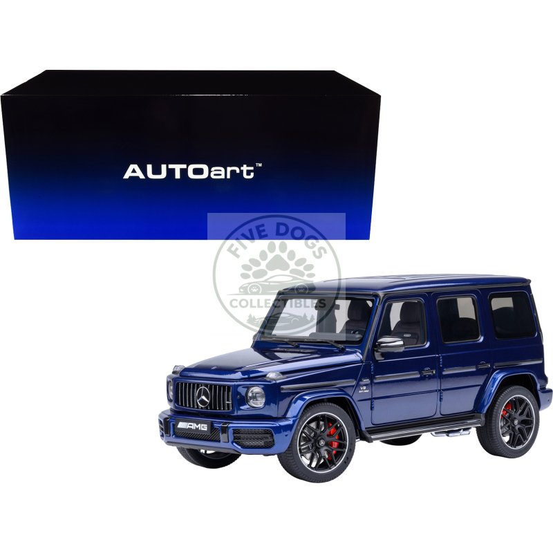 2019 mercedes benz amg g63 brilliant blue metallic 1/18 model car by autoart