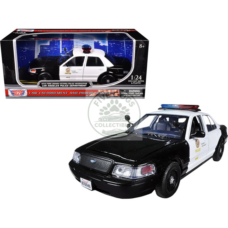 2010 ford crown victoria lapd los angeles police department car 1/24 diecast car model by motormax