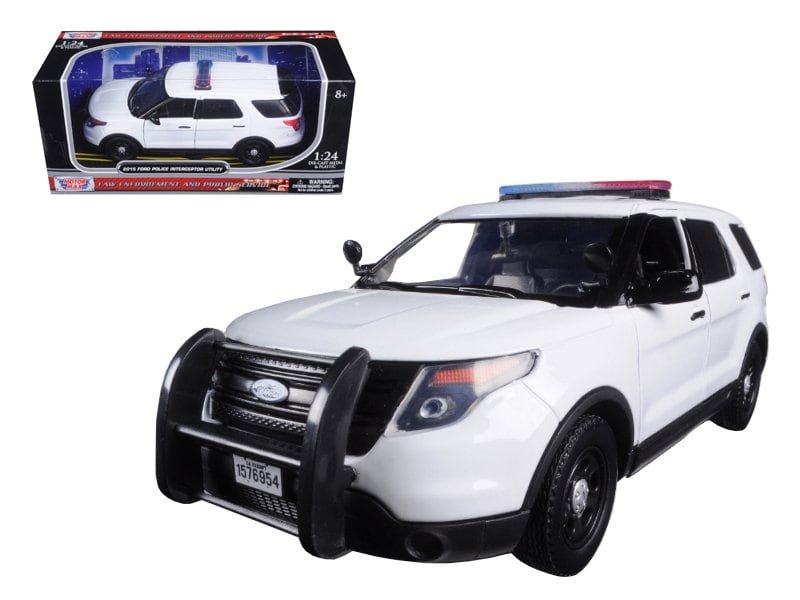 2015 ford police interceptor utility unmarked white 1/24 diecast model car by motormax 2015 ford police interceptor utility unmarked white 1/24 diecast model car by motormax