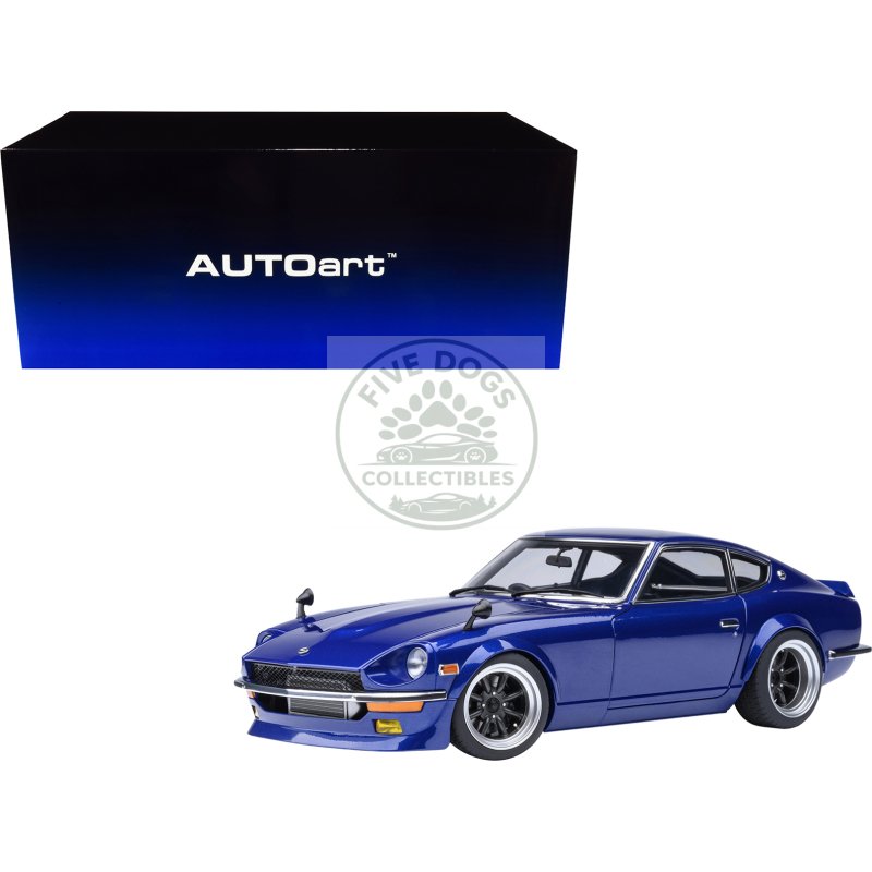 nissan fairlady z rhd (right hand drive) "akuma no z" blue metallic "wangan midnight comic #1 version" manga 1/18 model car by autoart