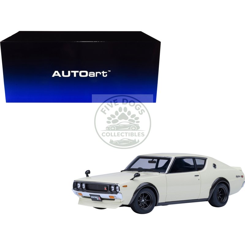 nissan skyline 2000gt r (kpgc110) tuned version rhd (right hand drive) white 1/18 model car by autoart