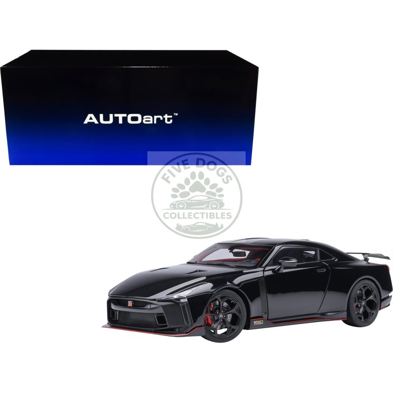 nissan gt r50 by italdesign black and matt black 1/18 model car by autoart