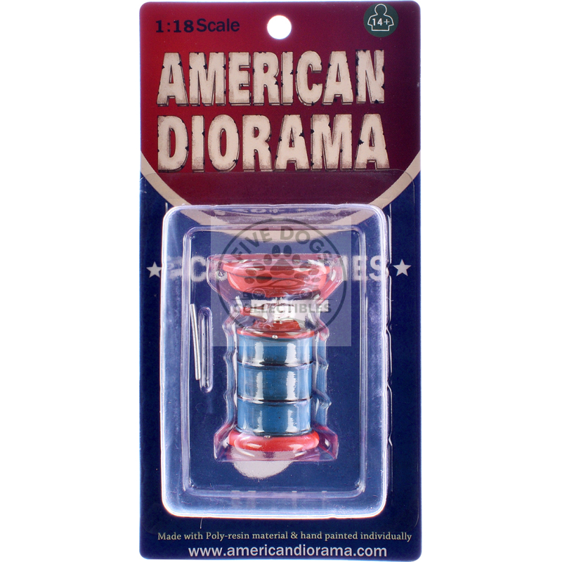 portable waste oil drain tank for 1/18 scale models by american diorama