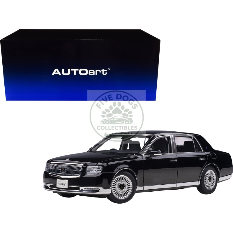 toyota century rhd (right hand drive) black 1/18 model car by autoart