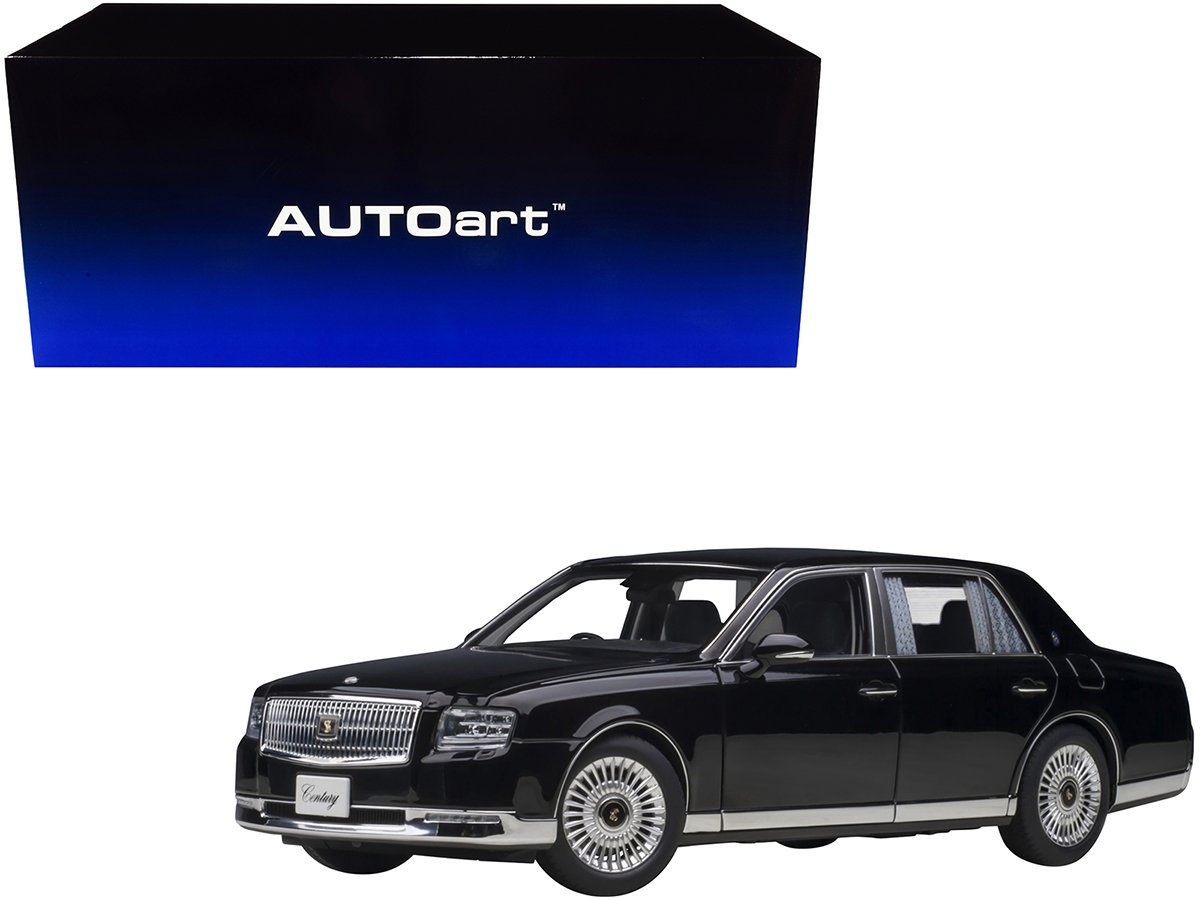 toyota century with curtains rhd (right hand drive) black special edition 1/18 model car by autoart toyota century with curtains rhd (right hand drive) black special edition 1/18 model car by autoart