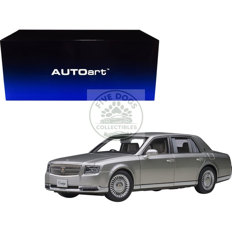 toyota century with curtains rhd (right hand drive) silver special edition 1/18 model car by autoart