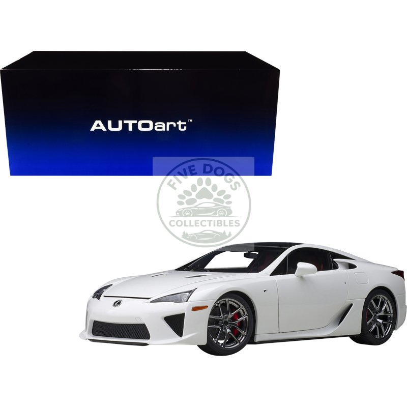 lexus lfa whitest white with carbon top 1/18 model car by autoart