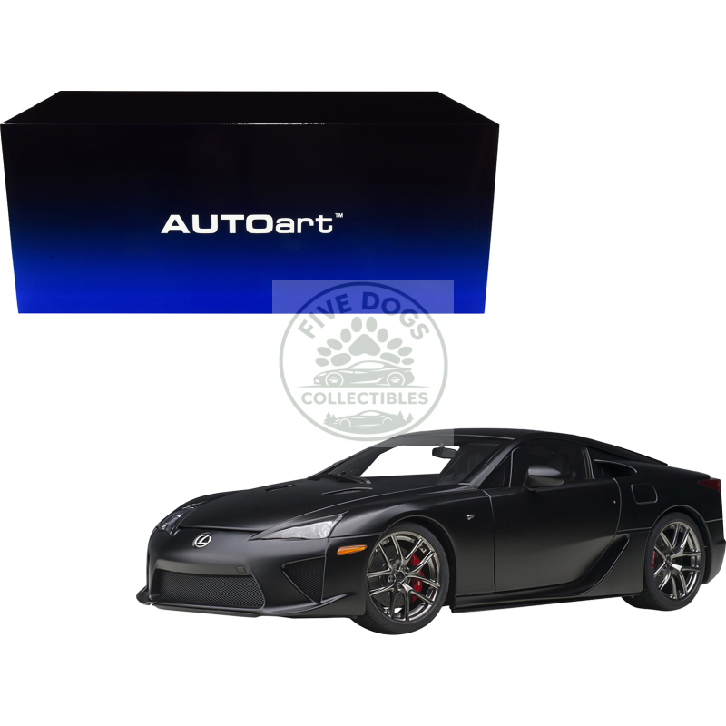 lexus lfa matt black 1/18 model car by autoart