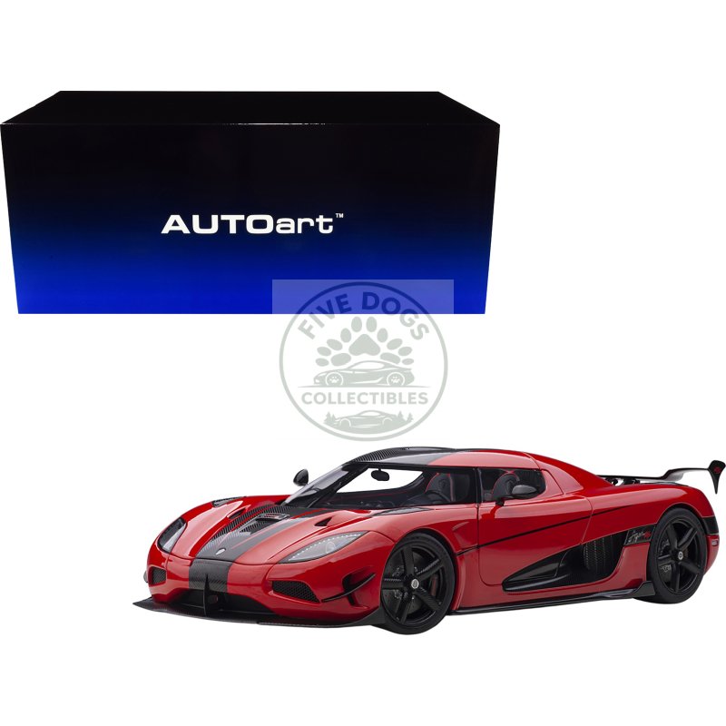 koenigsegg agera rs chili red with black accents 1/18 model car by autoart