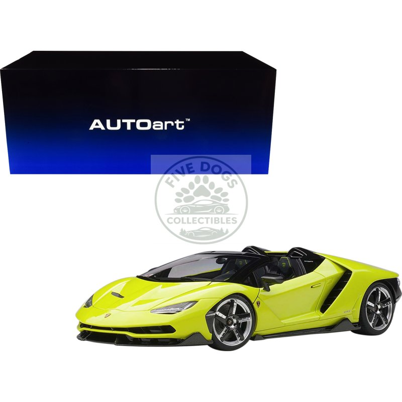 lamborghini centenario roadster verde scandal / solid light green 1/18 model car by autoart