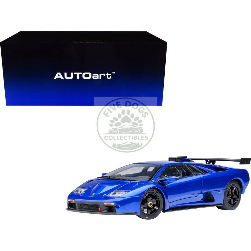 lamborghini diablo gtr monterey blue metallic 1/18 model car by autoart