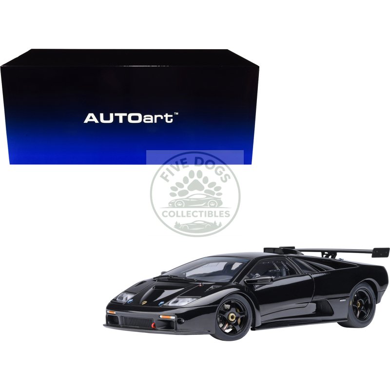 lamborghini diablo gtr deep black 1/18 model car by autoart