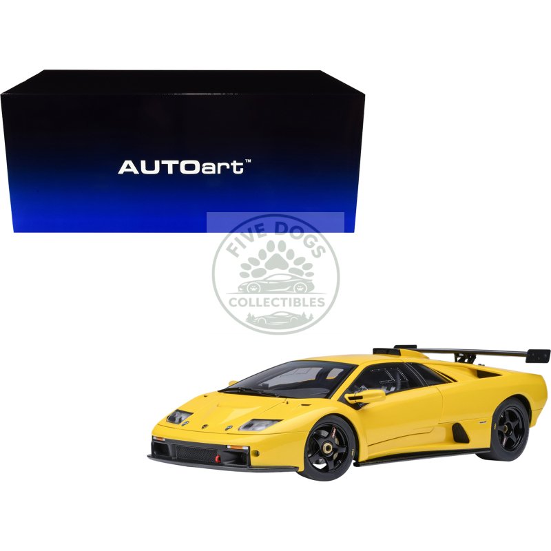 lamborghini diablo gtr superfly yellow 1/18 model car by autoart