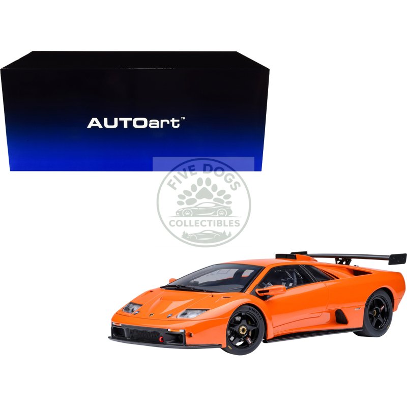 lamborghini diablo gtr arancio ishtar orange 1/18 model car by autoart
