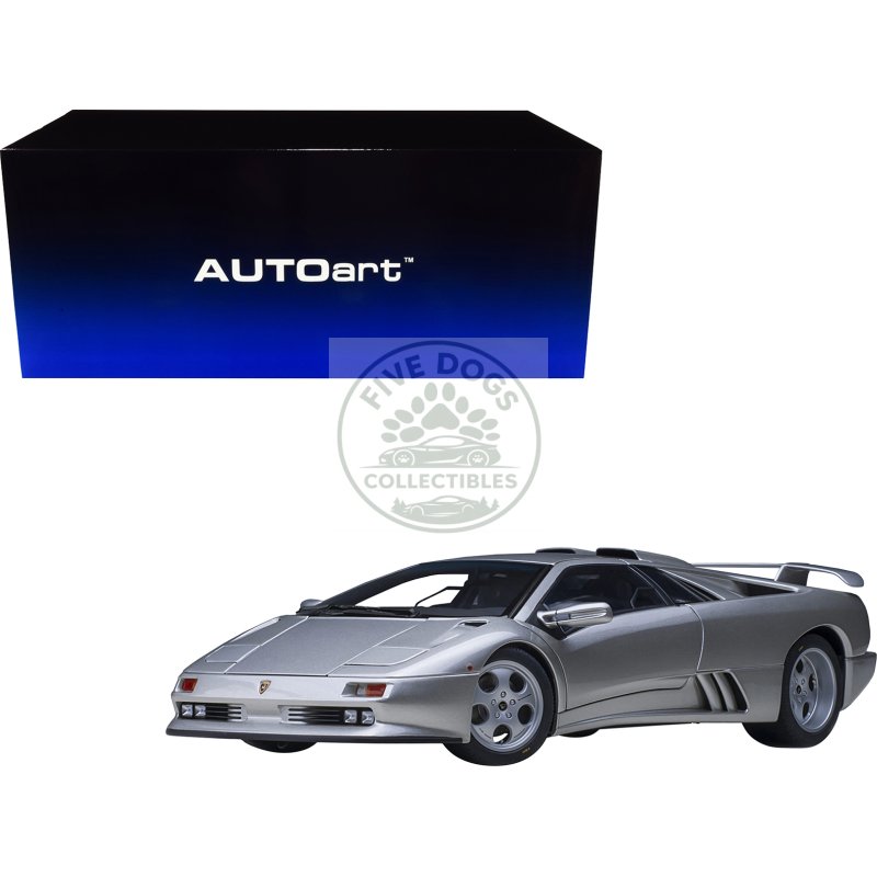 lamborghini diablo se30 jota titanio silver metallic 1/18 model car by autoart