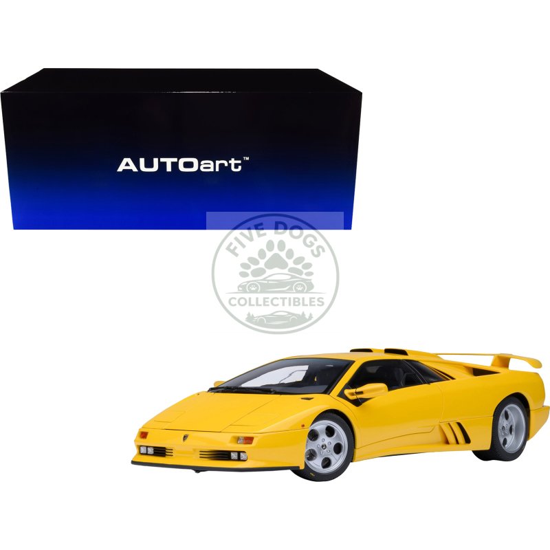 lamborghini diablo se30 jota superfly yellow 1/18 model car by autoart