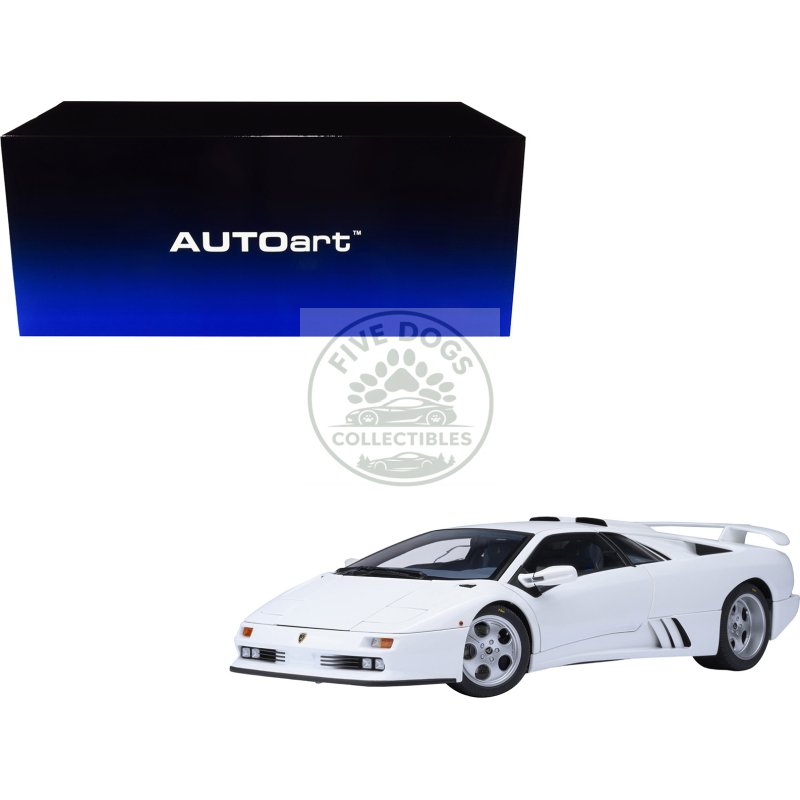 lamborghini diablo se30 jota impact white 1/18 model car by autoart