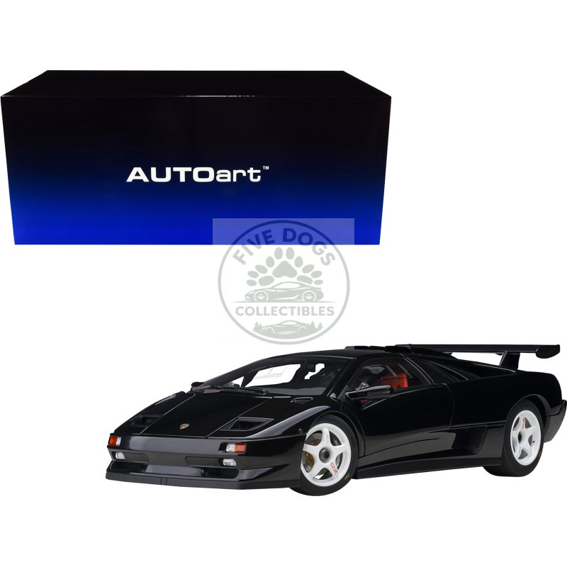 lamborghini diablo sv r deep black 1/18 model car by autoart