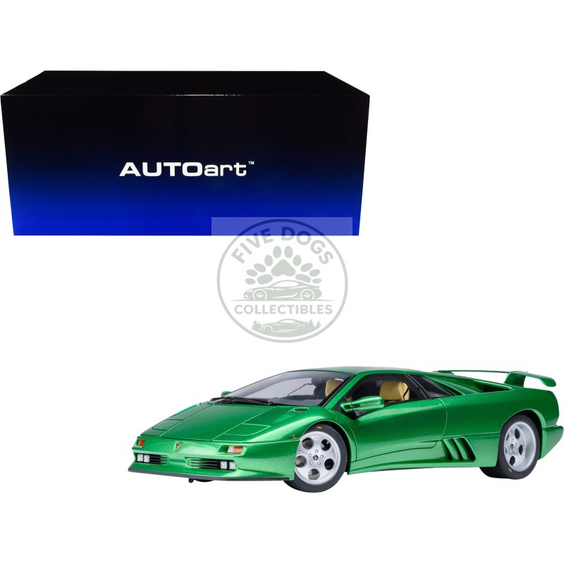lamborghini diablo se30 verde mic/green metallic 1/18 model car by autoart