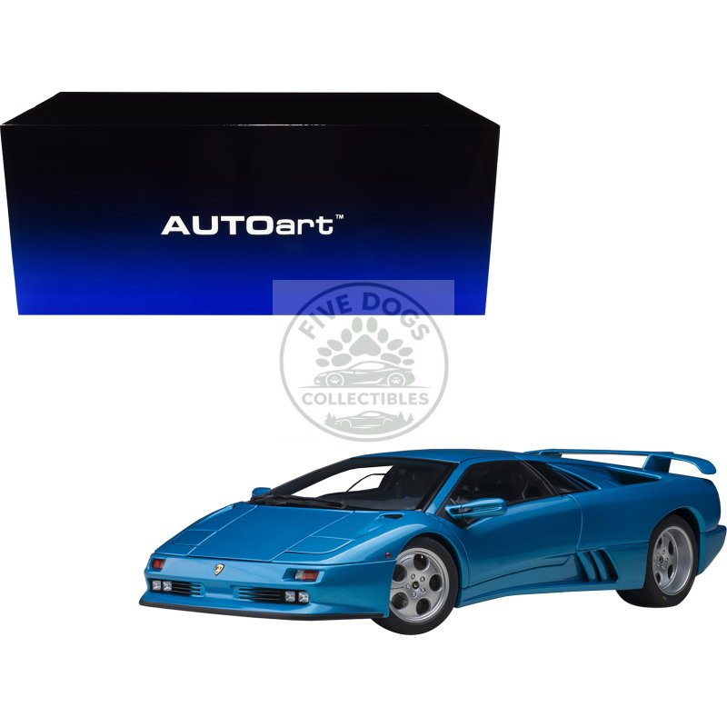 lamborghini diablo se30 blu sirena blue metallic 1/18 model car by autoart