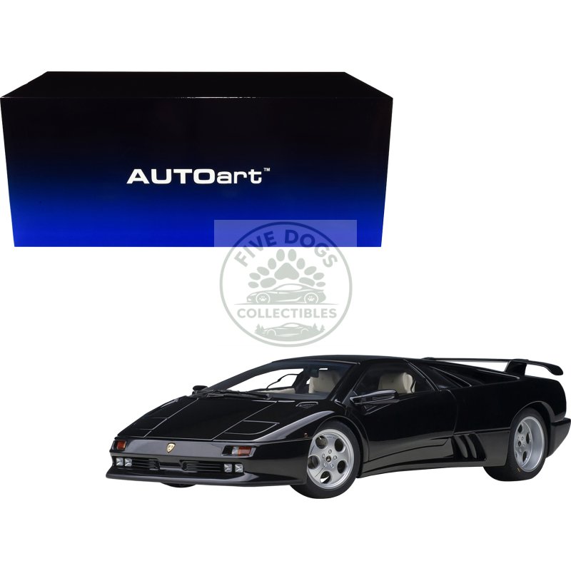 lamborghini diablo se30 deep black metallic 1/18 model car by autoart