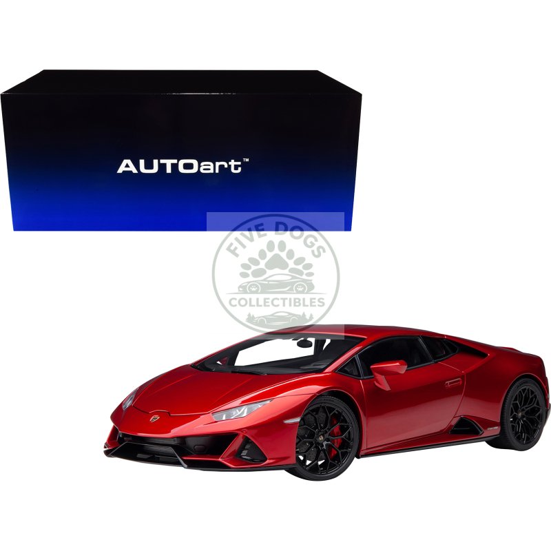 lamborghini huracan evo rosso bia red metallic 1/18 model car by autoart