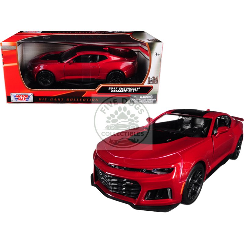 2017 chevrolet camaro zl1 burgundy 1/24 diecast car model by motormax