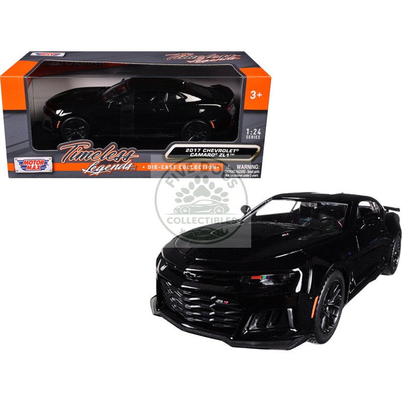 2017 chevrolet camaro zl1 black 1/24 diecast model car by motormax