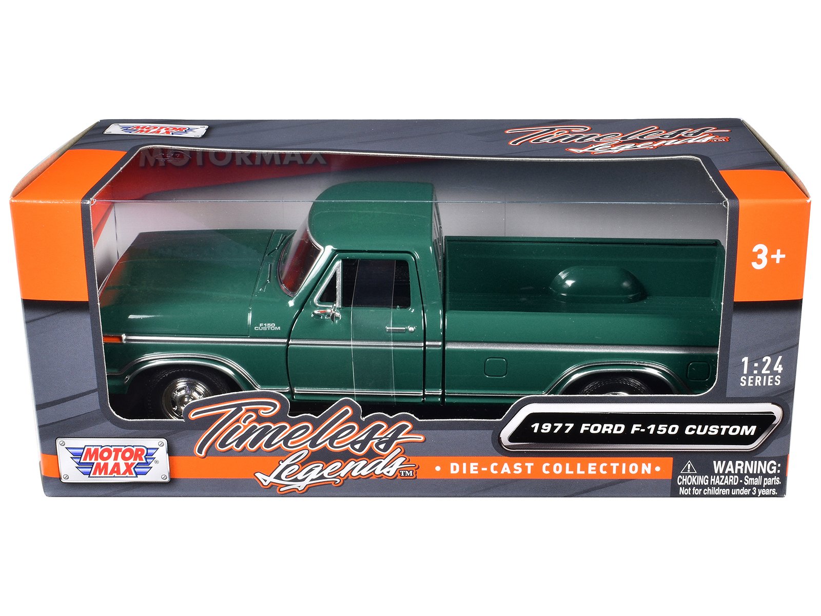 1977 ford f 150 custom pickup truck green "timeless legends" series 1/24 diecast model car by motormax 1977 ford f 150 custom pickup truck green "timeless legends" series 1/24 diecast model car by motormax