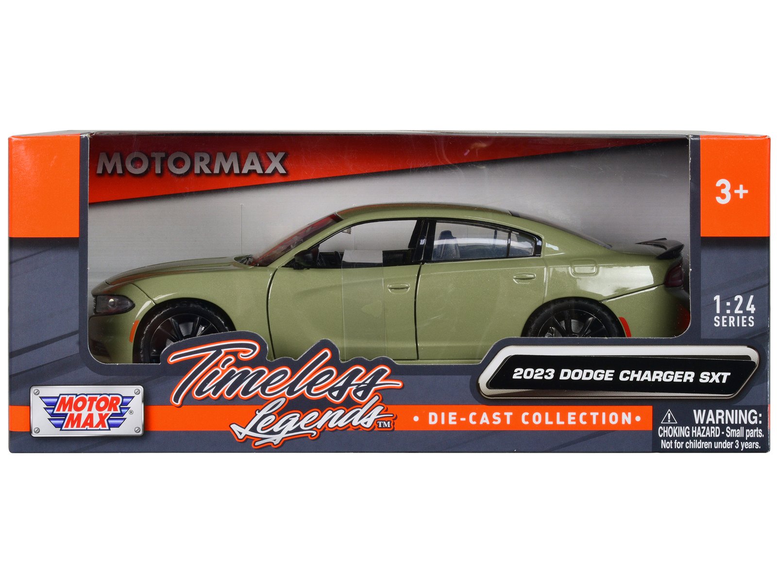 2023 dodge charger sxt green metallic "timeless legends" series 1/24 diecast model car by motormax 2023 dodge charger sxt green metallic "timeless legends" series 1/24 diecast model car by motormax