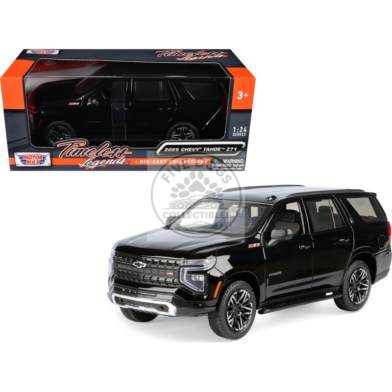 2025 chevrolet tahoe z71 black "timeless legends" series 1/24 diecast model car by motormax