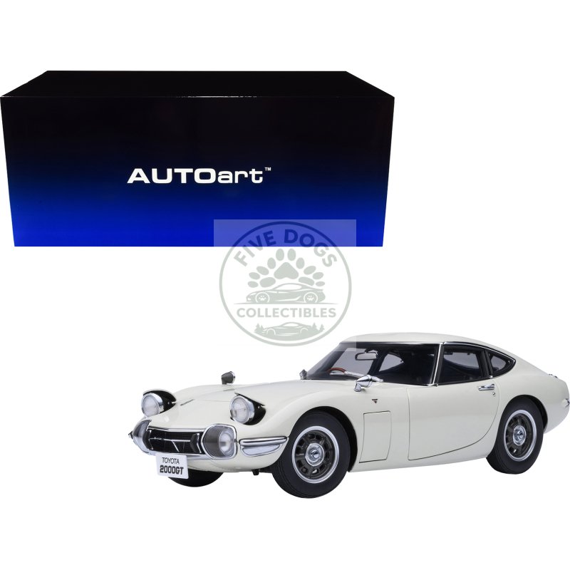 1967 toyota 2000gt rhd (right hand drive) white 1/18 model car by autoart