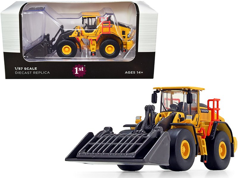 volvo l180h refuse wheel loader 1/87 (ho) diecast model by first gear volvo l180h refuse wheel loader 1/87 (ho) diecast model by first gear