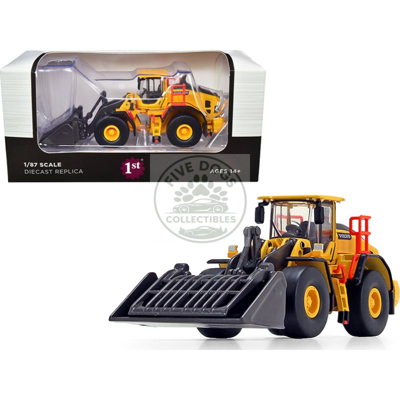 volvo l180h refuse wheel loader 1/87 (ho) diecast model by first gear