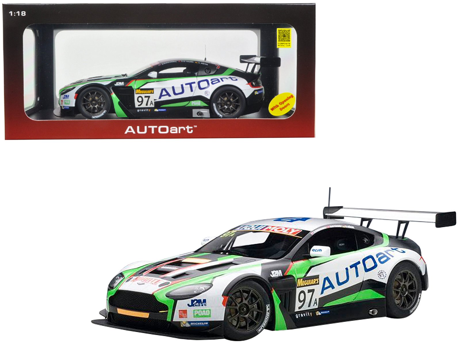 aston martin v12 vantage bathurst 12hour endurance race 2015 #97 a. macdowall / d. o'young / s. mucke 1/18 model car by autoart aston martin v12 vantage bathurst 12hour endurance race 2015 #97 a. macdowall / d. o'young / s. mucke 1/18 model car by autoart