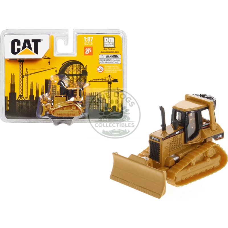cat caterpillar d5m track type tractor yellow 1/87 (ho) diecast model by diecast masters