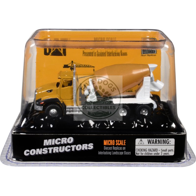 cat caterpillar ct660 concrete mixer yellow "micro constructor" series diecast model by diecast masters