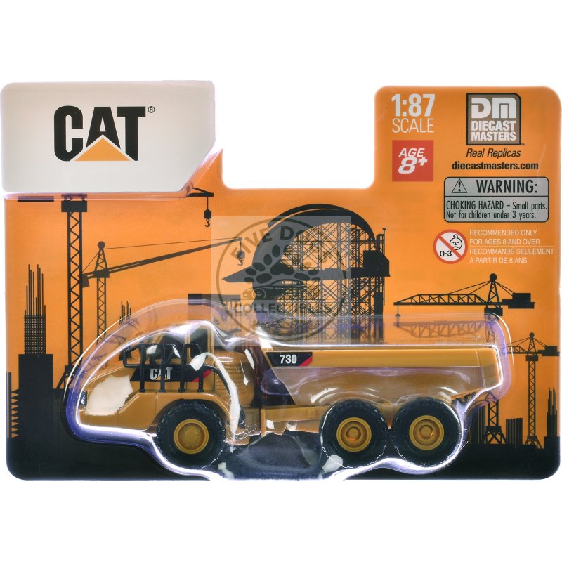 cat caterpillar 730 articulated truck yellow 1/87 (ho) diecast model by diecast masters