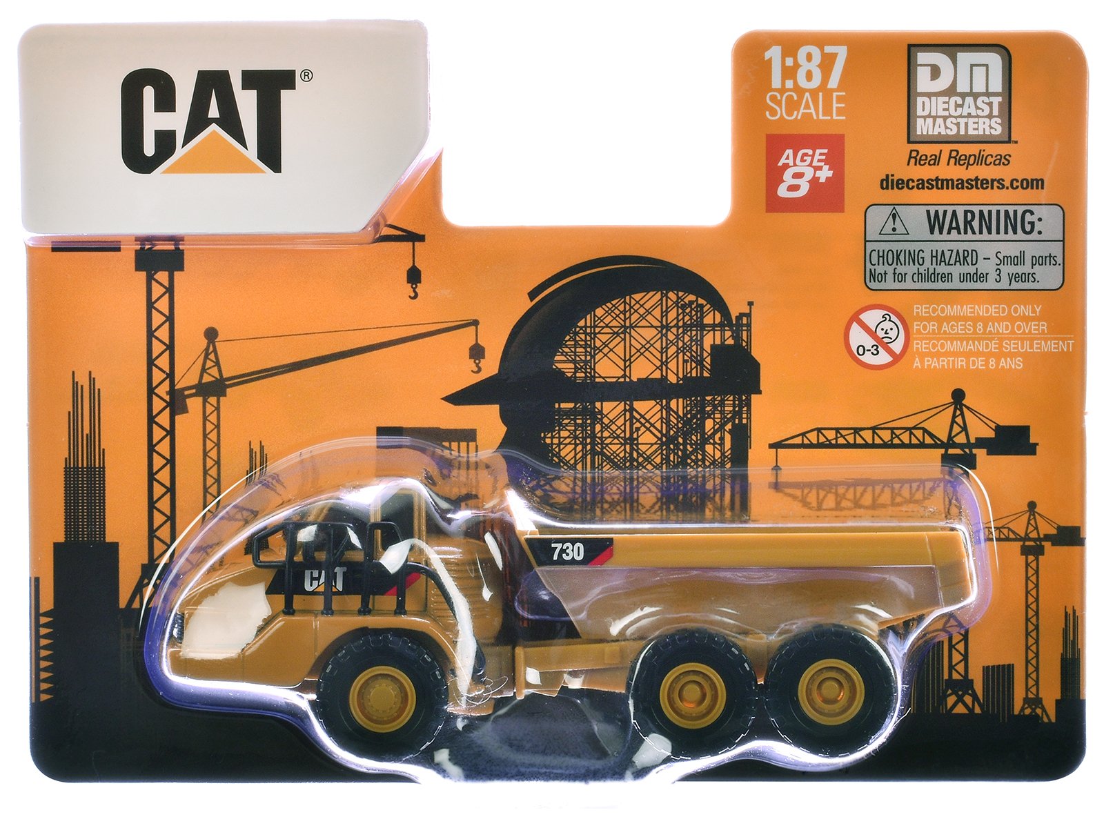 cat caterpillar 730 articulated truck yellow 1/87 (ho) diecast model by diecast masters cat caterpillar 730 articulated truck yellow 1/87 (ho) diecast model by diecast masters