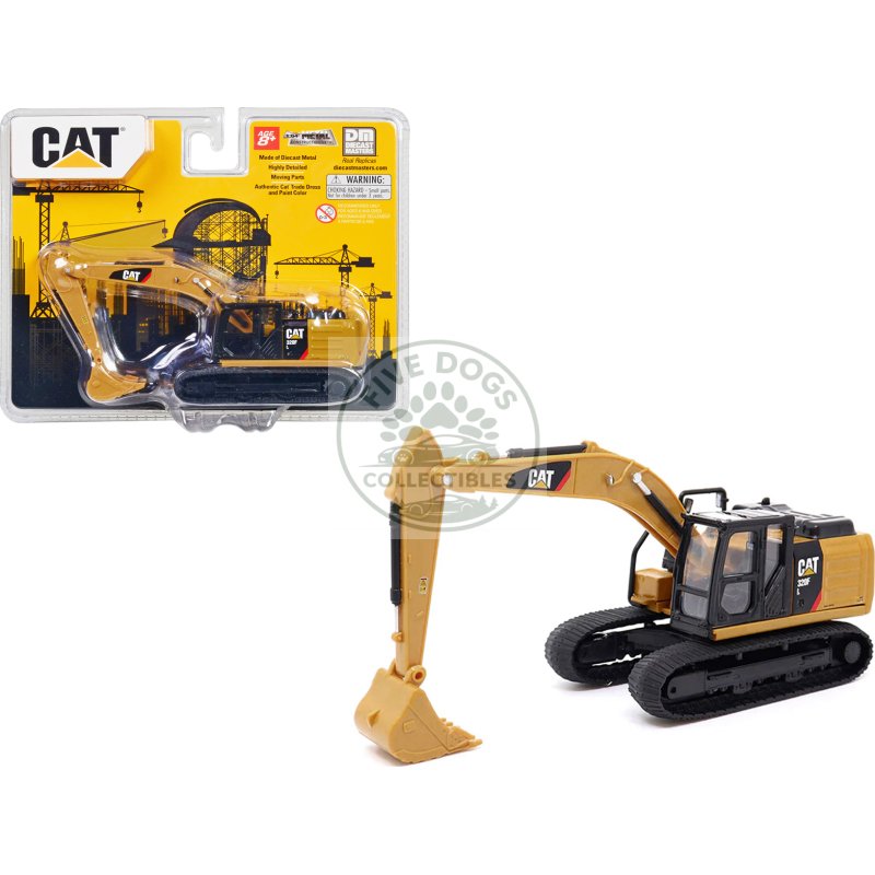 cat caterpillar 320f l hydraulic excavator yellow and black 1/64 diecast model by diecast masters