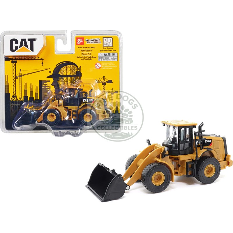 cat caterpillar 950m wheel loader yellow 1/64 diecast model by diecast masters