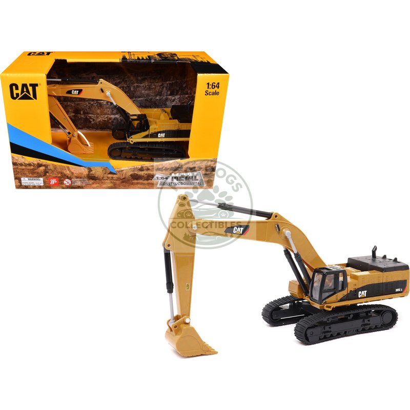 cat caterpillar 385c l hydraulic excavator yellow 1/64 diecast model by diecast masters